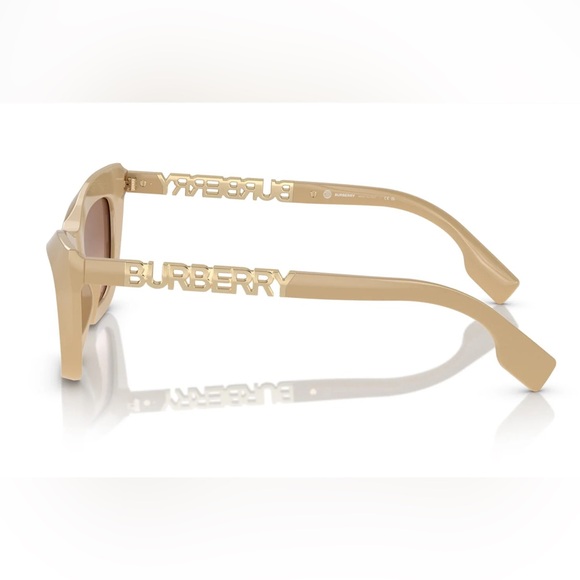 NEW BURBERRY CAT EYE SUNGLASSES BE4409 4092/13 BEIGE BROWN EYEWEAR BE4409 409213 - Picture 6 of 7